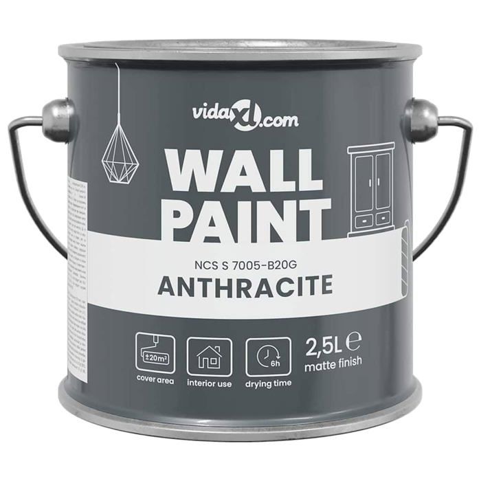 Peinture murale intérieure vidaXL 25 Surface lavable Formule à base deau - vue 4