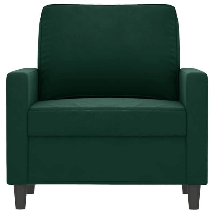 Printemps 2026 Soldes（1 PC）Fauteuil dappoint - CHAISE TV - Fauteuil Vert foncé 60 cm Velours - 78x77x80 cm 2_245545