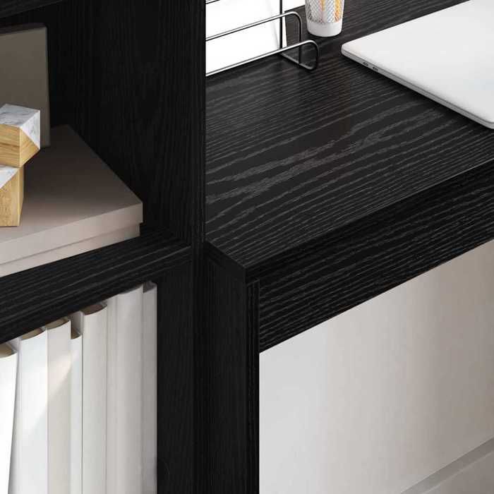 Bureau secrétaire contemporain résistance stabilité （1 pcs） Meuble de Bureau Chêne noir 80x40x76 cm @204391