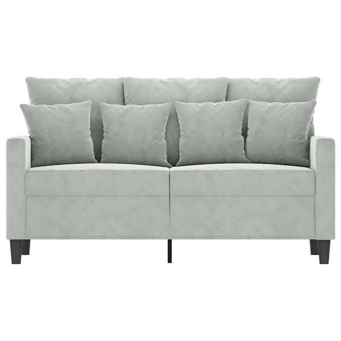 Gris SOFA - PHSH - Canapé avec 2 places - contemporain - Gris clair 120 cm Velours C1646