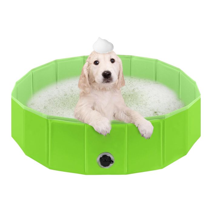 Baignoire pliante 100 x 100 x 30 cm Facile à ranger Drainage pratique Pliable avec cadre rigide Convient les jardins extérieurs