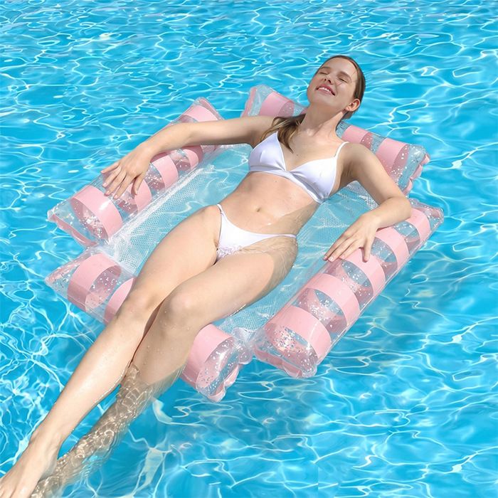 Flotteurs Gonflables pour Piscine, avec appuie-tête, flottant et anti-perte | Hamac de Piscine Gonflable pour Adultes - pour Homme Femme Vacances Flotteurs Gonflables pour Piscine, avec appuie-tête, flottant et anti-perte | Hamac de Piscine Gonflable pour Adultes - pour Homme Femme Vacances