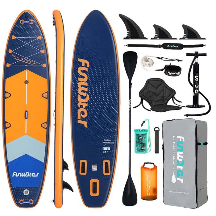 Stand-up paddle gonflable Funwater SUPFW43B 350 x 90 x 15 cm capacité de charge de 205 kg