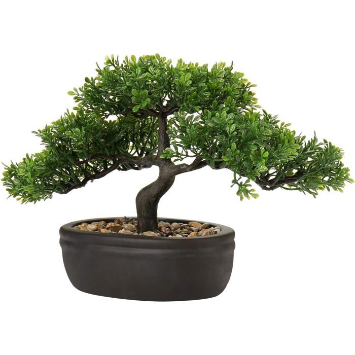 Bonsaï Artificiel 22 9Cm Plante Japonaise Décorative Pour Bureau Table Rebord De Fenêtre Maison