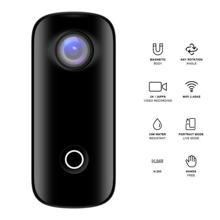 Baobylon Camera Sport,Caméra Corporelle étanche Magnétique