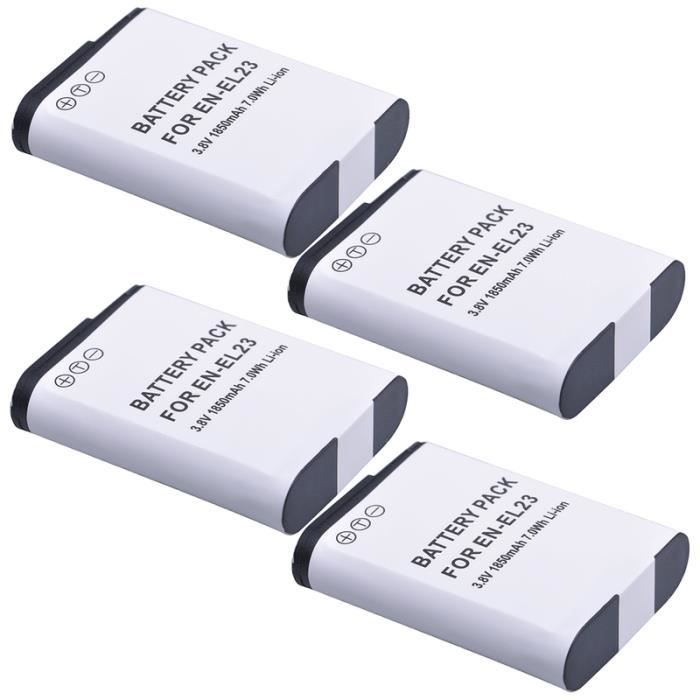 Bateria Psp DSTE - Batería De Repuesto Para Nikon Coolpix P600, 2 Unidades EN-EL23 Batería Recargable Lithium Ion