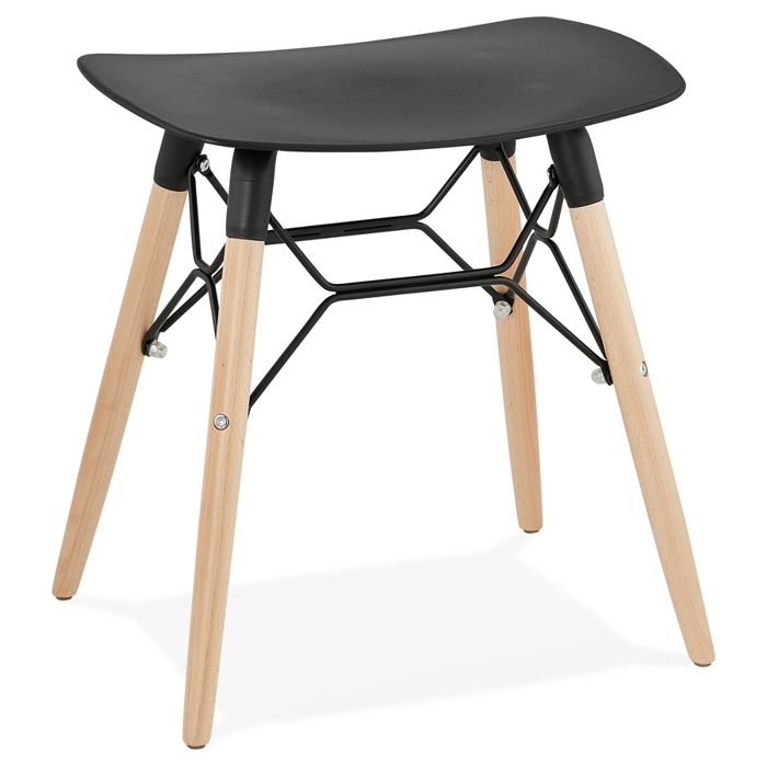 Tabouret bas - ALTEREGO - ALADIN -Noir - Métal Plastique - 47x34x47 cm Tabouret bas - ALTEREGO - ALADIN -Noir - Métal Plastique - 47x34x47 cm