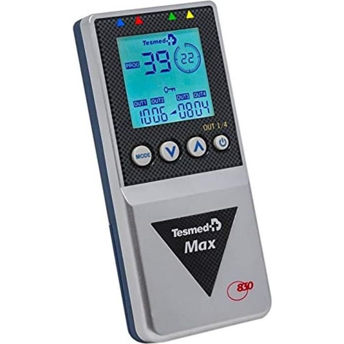 TESMED Max 830 électrostimulateur Musculaire Professionnel avec 20 électrodes - 220 Types de traitements - 99 programmes- 