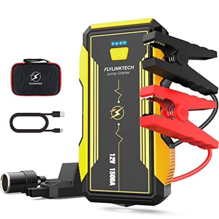 Démarreur De Voiture Portable 600A 16000mAh - Booster Batterie Pour Véhicules Essence 6.2L/diesel 5.0L - Avec Lampes LED Et Ports USB De Charge