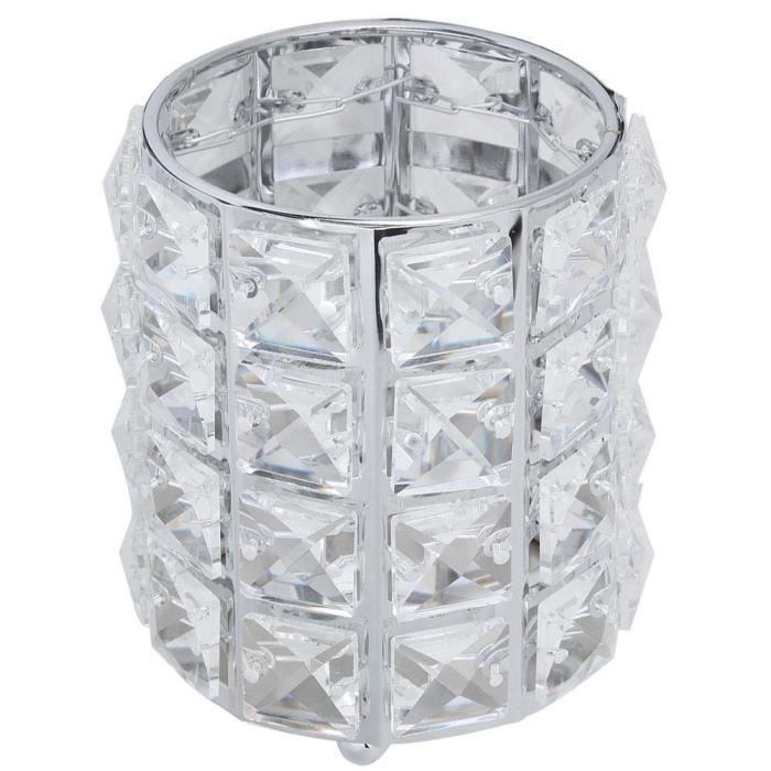 QWEF Porte-Pinceau De Maquillage En Cristal,Rangement En Cristal Pot à