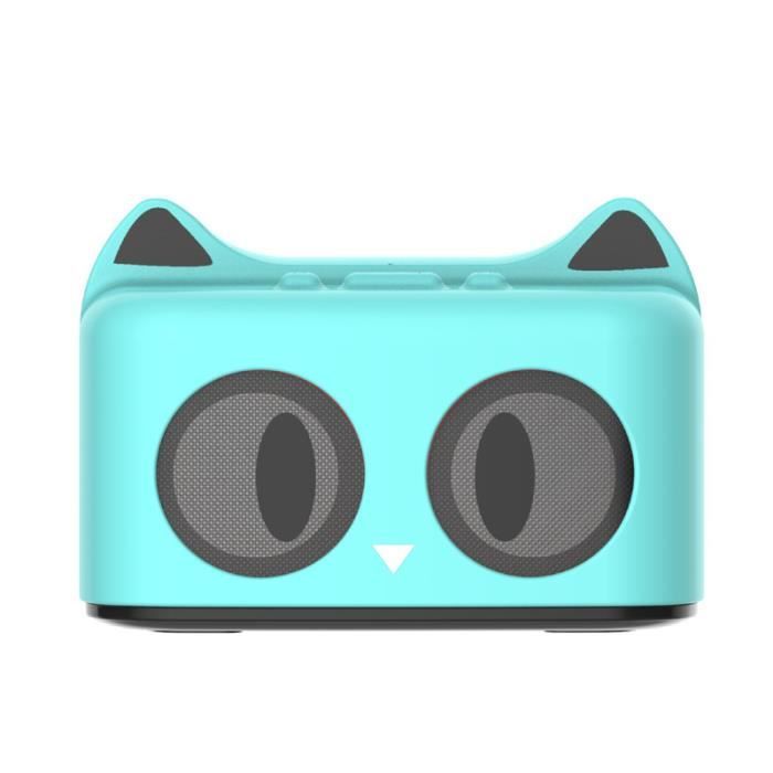 Haut Parleur Bluetooth Forme De Chat De Dessin Anime Bleu Enceinte Nomade Avis Et Prix Pas Cher Cdiscount