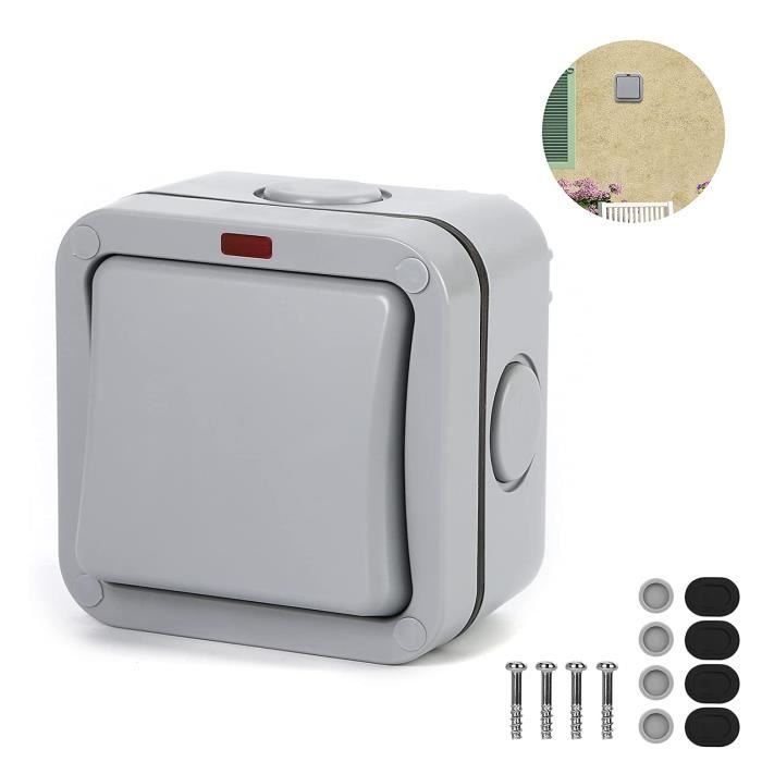 Interrupteur En Ligne Étanche IP67 AC220V 30A - Bouton Basculant Pour Usage Extérieur