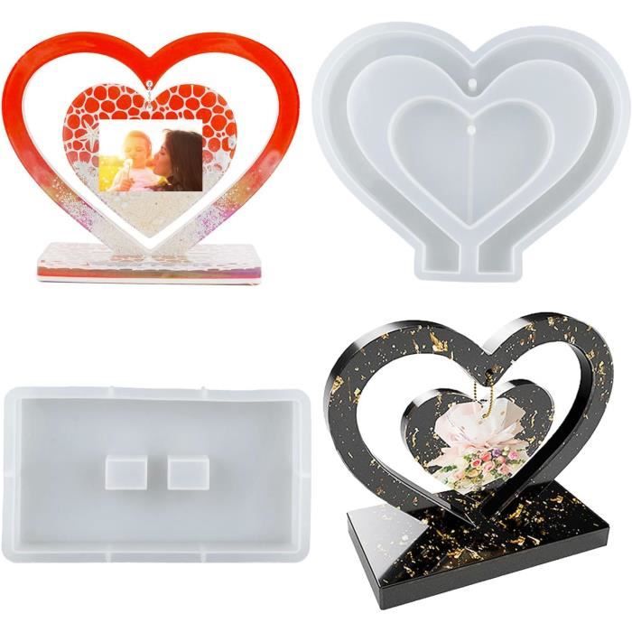 Moule En Silicone Cœur Pour Résine Époxy - 9 Cavités, DIY Bijoux, Porte-Clés | Loisirs Créatifs