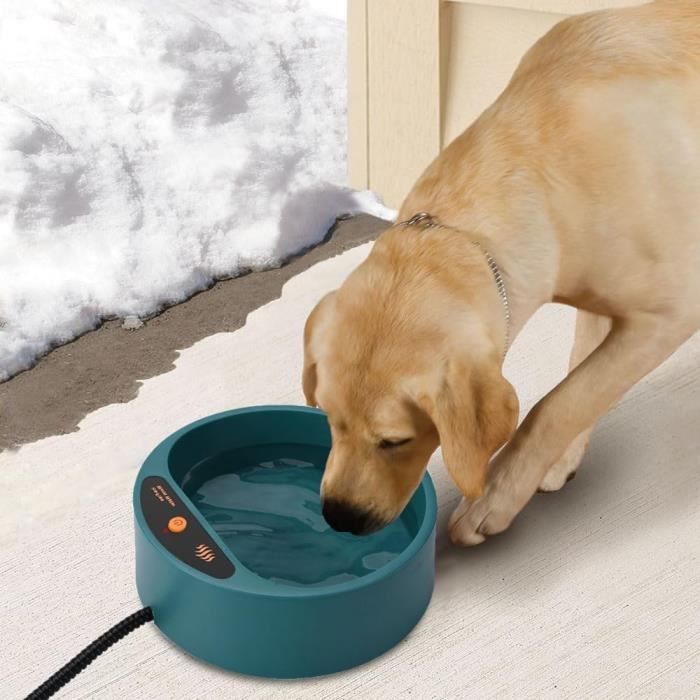 Bol Chauffant Pour Chien Et Chat - Abreuvoir Thermostatique USB En Céramique, Anti-gel Pour L'hiver, Intérieur/extérieur