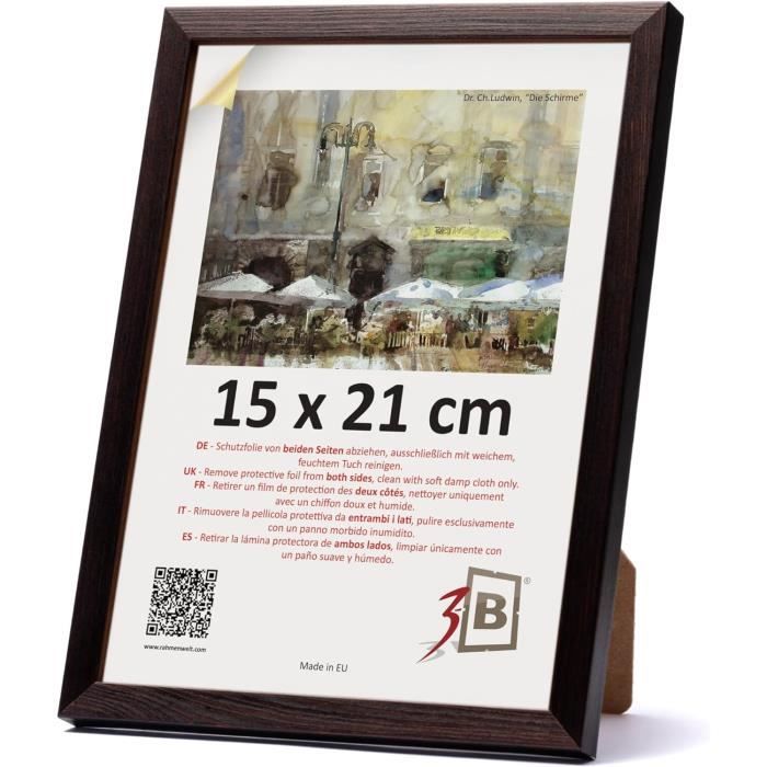 HOHIYO Cadre Photo A1 (59,4 X 84,1 Cm) En Bois Noir - Verre Acrylique Plexi Incassable - Parfait Pour Posters, Photos Et Illustrations
