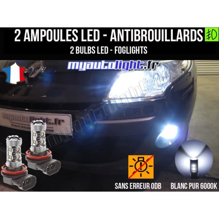 Ampoules Leds antibrouillards pour RENAULT MEGANE 3 Cdiscount Auto