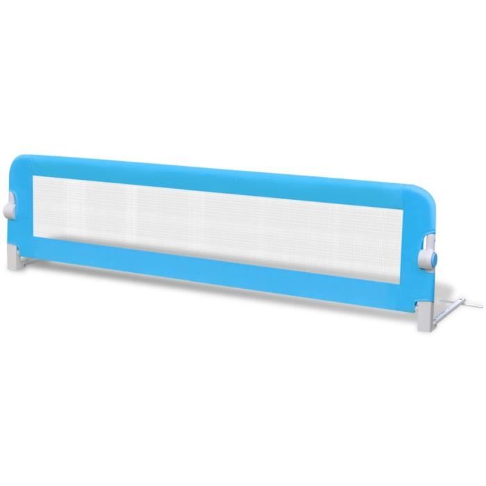 Barrières de lit pour enfants - Magnifique - 150 x 42 cm - Bleu - Maillage pour voir au travers