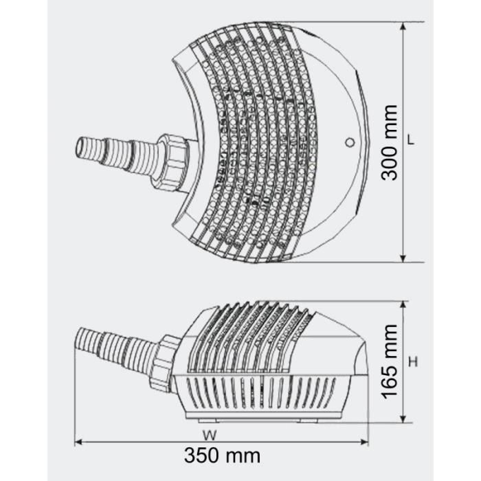 Pompe De Bassin 3600L/H 20W - Économique Et Silencieuse - Pour Fontaine, Cascade Ou Filtration - EXLECO