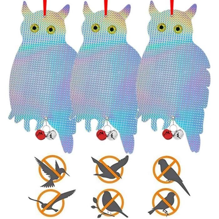 Hibou Réfléchissant,Répulsif Oiseaux,Répulsif Oiseaux Chouette