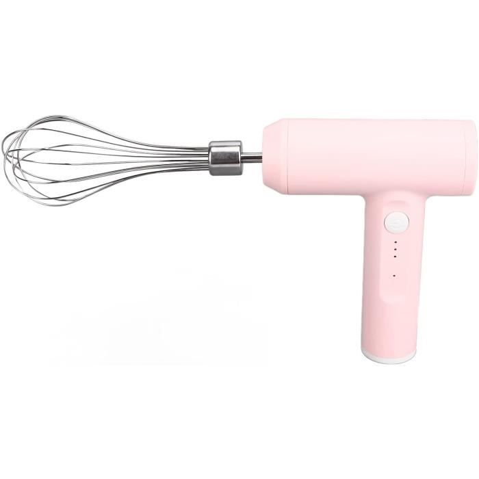 Batteur à Main électrique Sans Fil Behogan - 4 Vitesses, 2 Fouets Inox, Batterie USB 1500mAh - 6