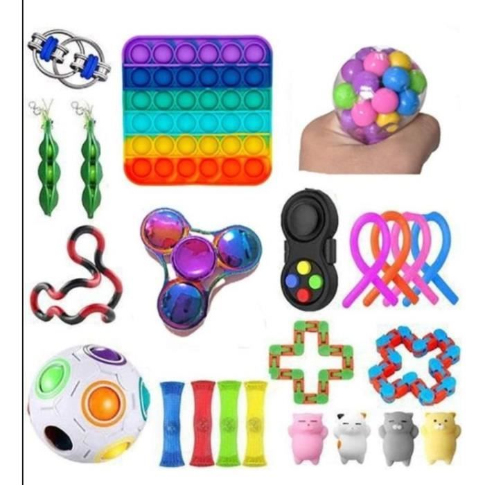 Pack De 59 Jouets Anti-Stress Paochocky - Pour Enfants Et Adultes - Sensoriel, TDAH, Autisme