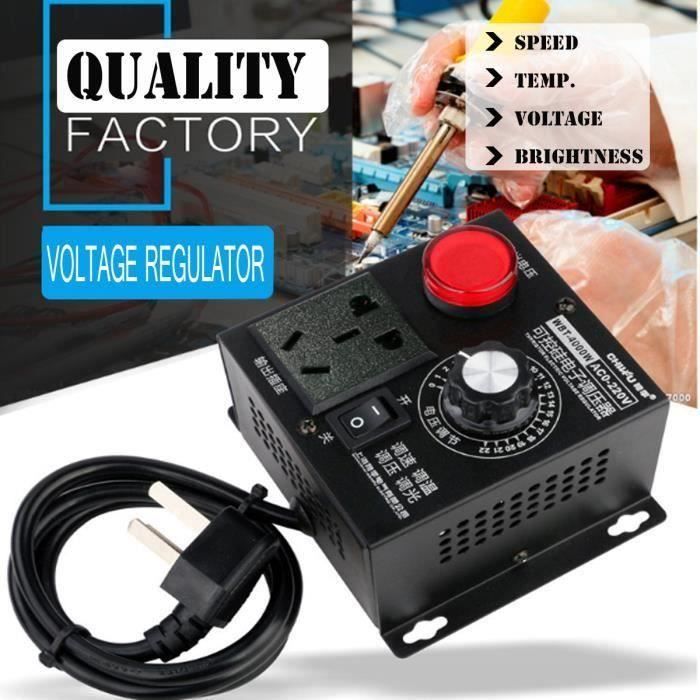 Contrôleur De Tension AC 220V 6000W Réglable, Contrôles Monte Accessoires Régulateur De Tension