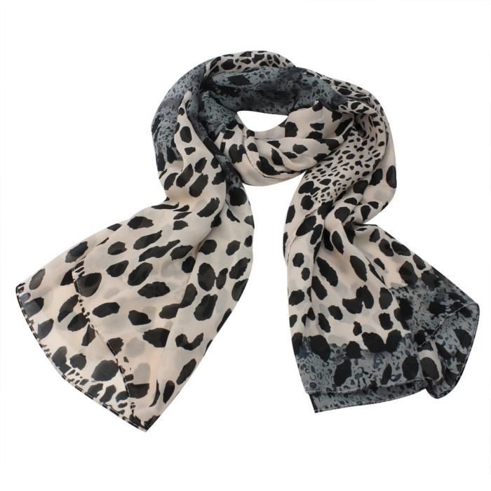 écharpe Femme Écharpe Triangle Léopard Femme MAKFORT - Cachemire
