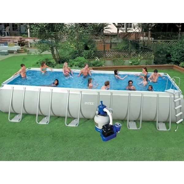 Piscine hors-sol tubulaire Ultra Silver Intex 7M32 x 3M66 ...