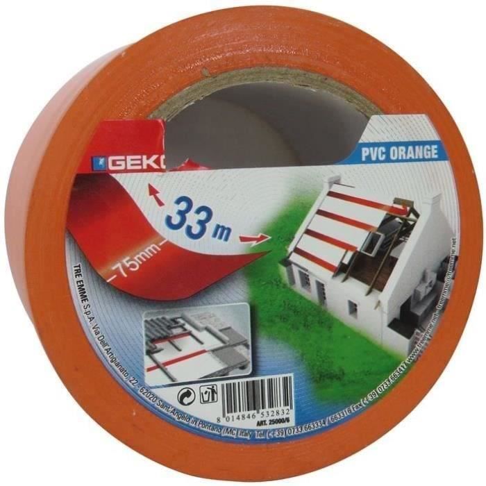 Adhésif PVC - 50 mm x 33 m - orange