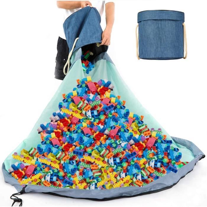 Enfants Sac de Rangement Jouet,Organisateur Rangement pour Lego Tapis de  Jeu Pliable sacs de Blocs de Construction Portable 150cm - Cdiscount Jeux -  Jouets