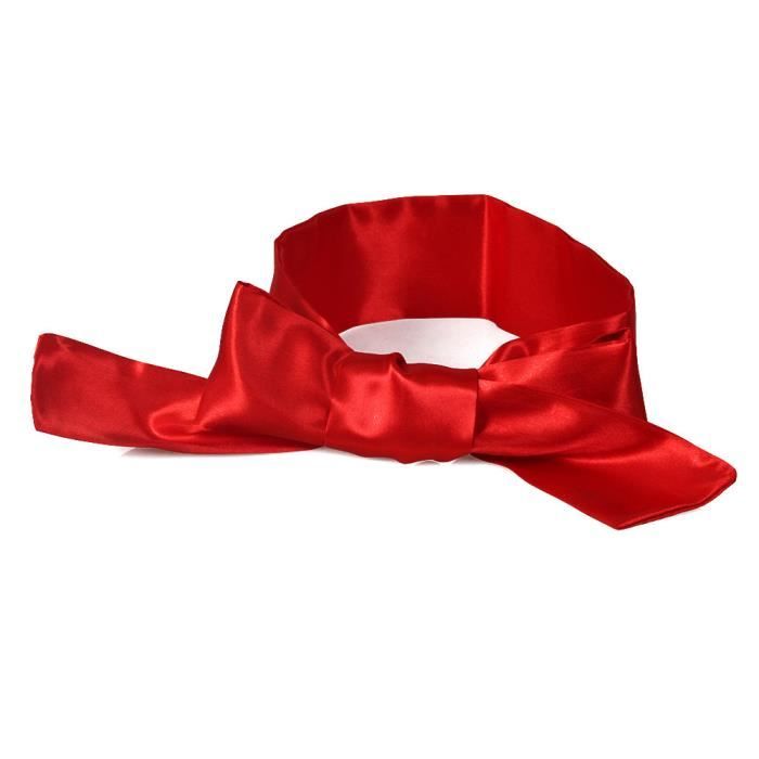 Lot De 2 Masques De Sommeil En Satin - Noir Et Rouge - Ajustables, Confortables Pour Hommes Et Femmes