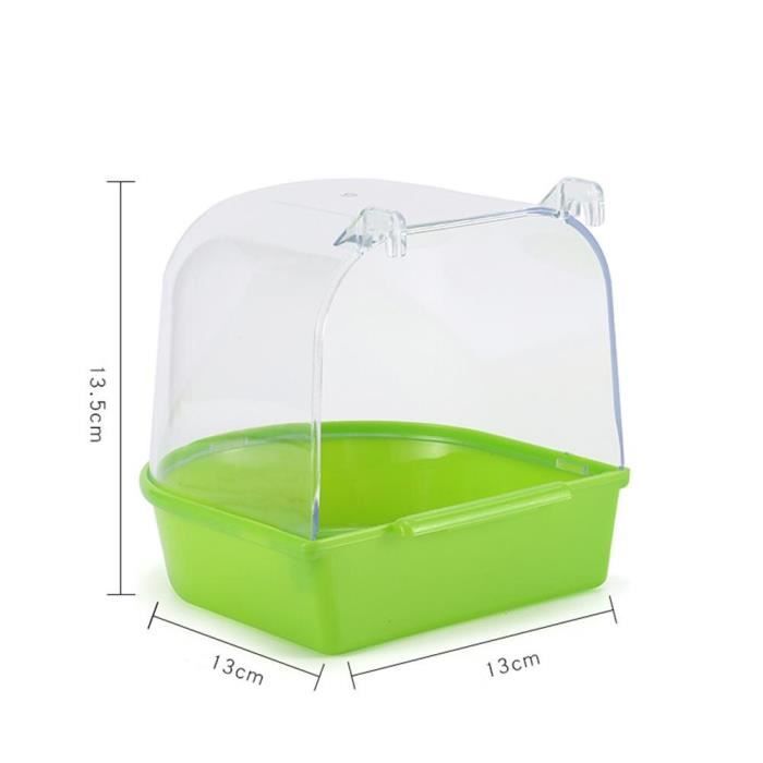 Bassine De Bain à Suspendre Pour Petits Oiseaux (perroquets, Calopsittes) - En Plastique, Blanc/jaune
