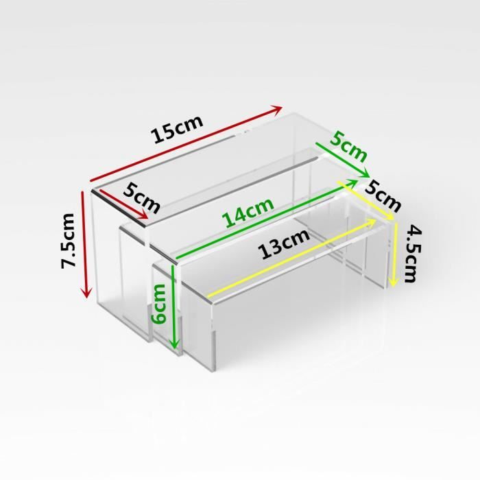 Présentoir En Acrylique Transparent – Étagère De Vitrine Pour Bijoux, Produits, Collections (30x10x6 Cm)