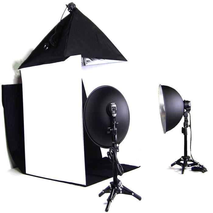 CableMarkt - Kit coffret studio photo avec 2 projecteur + softbox