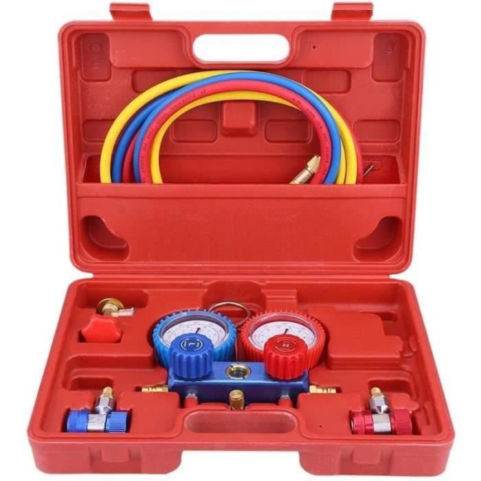 Manometre R134a MANOMETRE R134a - Kit manomètre pour tuyau AC réfrigérant - Outil de ...