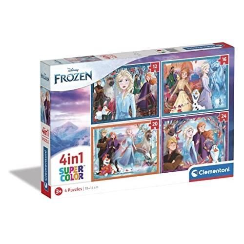 Puzzle - CLEMENTONI - La Reine des Neiges - 4 puzzles progressifs - 12 à 24 pièces - Multicolore