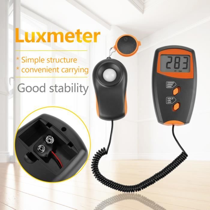 Luxmètre Numérique Avec écran LCD - Plage 0.1 à 200 000 Lux - Mesure Automatique