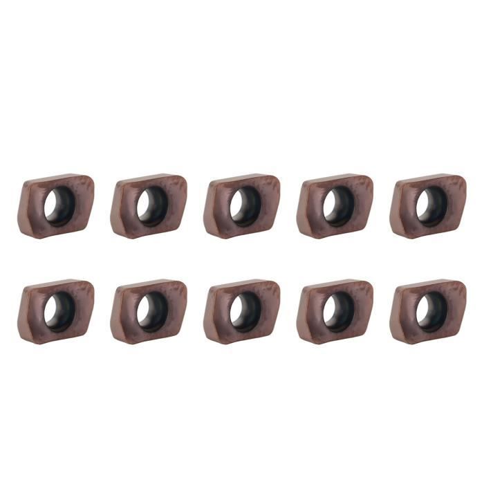 Inserts Carbure Fraisage 10x Inserts Fraisage Carbure APMT1604 PDER DP5320 - Pour Fer, Cuivre, Aluminium - Revêtement PVD Revêtement PVD ALTIN