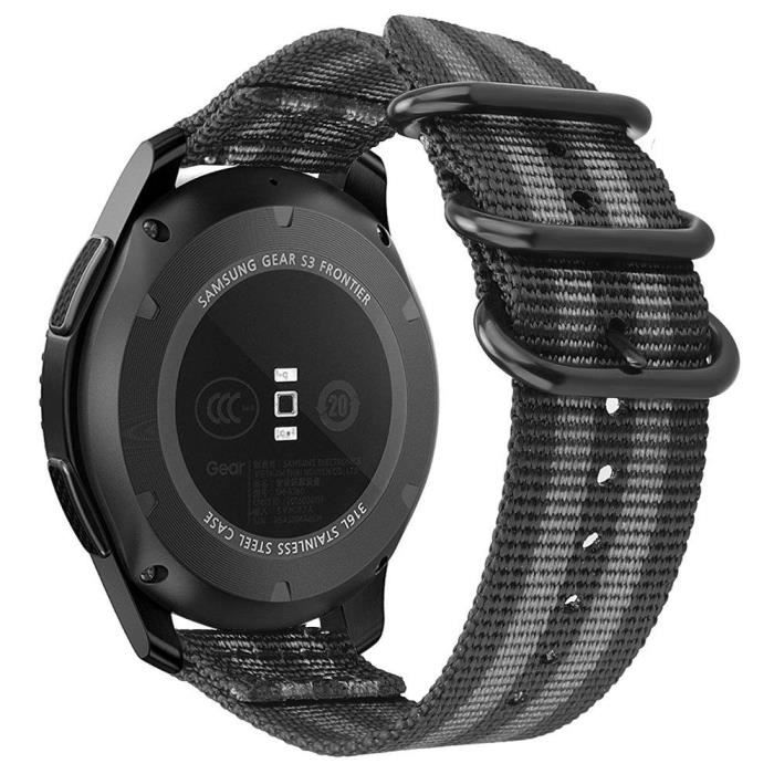 kwmobile Bague de Protection Compatible avec Samsung Galaxy Watch / Galaxy Gear S3 Frontier & Classic argenté-Noir Anneau avec Tachymètre pour Montre Connectée 46mm