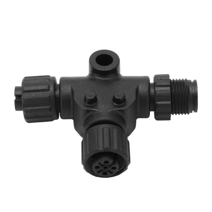 Akozon Connecteur NMEA2000 T 3 Ports 5 Broches - Étanche IP67 Pour Réseaux Marins