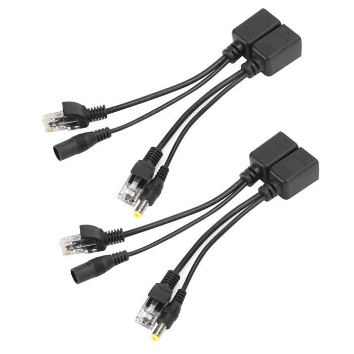 Kit Séparateur POE Passif 8 Pièces OSALADI - Injecteur 12V Pour Caméras Réseau Et Sécurité