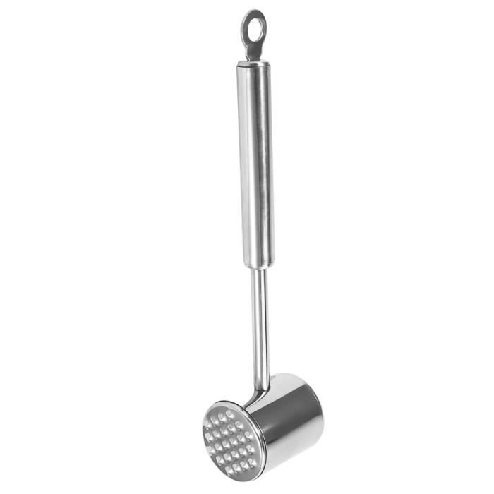 Marteau à Viande En Acier Inoxydable Fruusv - Attendrisseur Lesté, Poignée Ergonomique - Pour Cuisine Professionnelle