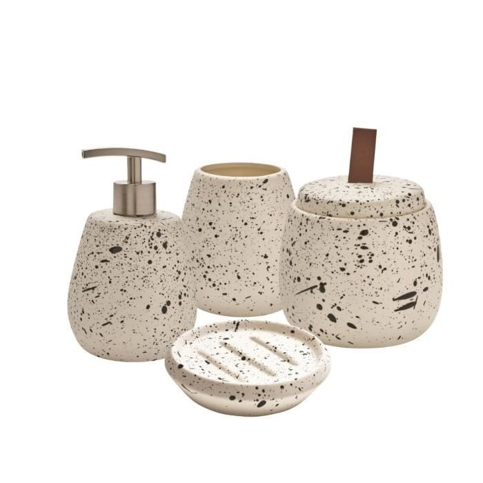 Set salle de bain visage 4pcs en céramique main image 1