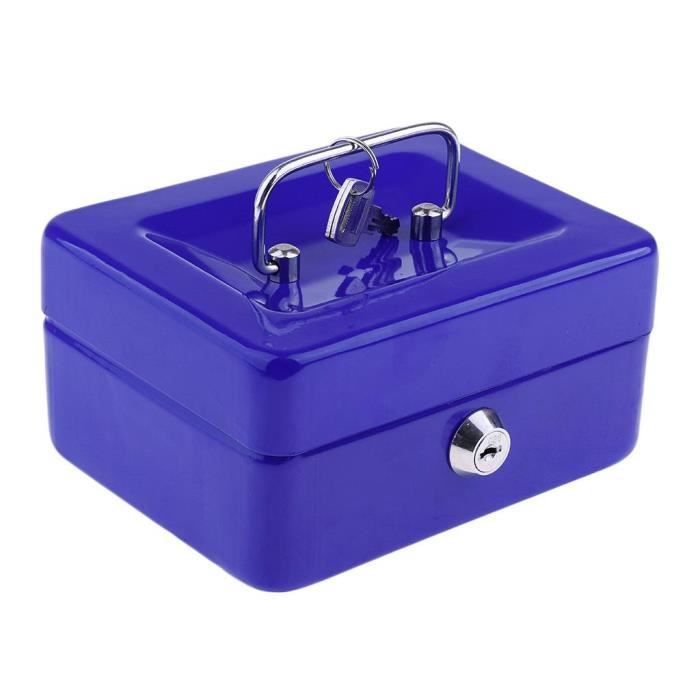 Mini Caisse à Monnaie et Billets en Acier Inoxydable Boîte Rangement d