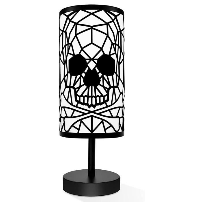 XFUYI Crâne Parlant animé avec œil Clignotant et mâchoire Mobile Décoration de tête de Squelette d'halloween Accessoire de fête Terrifiant XFUYI Crâne Parlant animé avec œil Clignotant et mâchoire Mobile Décoration de tête de Squelette d'halloween Accessoire de fête Terrifiant