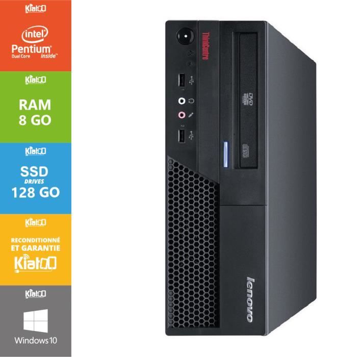 LENOVO - Pc Bureau ThinkCentre M57 - Intel Dual Core - RAM 8Go - Stockage SSD 128Go - Windows 10 - Reconditionné - Lenovo