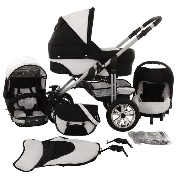 Matrix Lancer 4 en 1 Poussette combinee siege auto ISOFIX habillage pluie moustiquaire roues pivotantes 14 couleurs 56 noi. Cdiscount Puericulture Eveil bebe