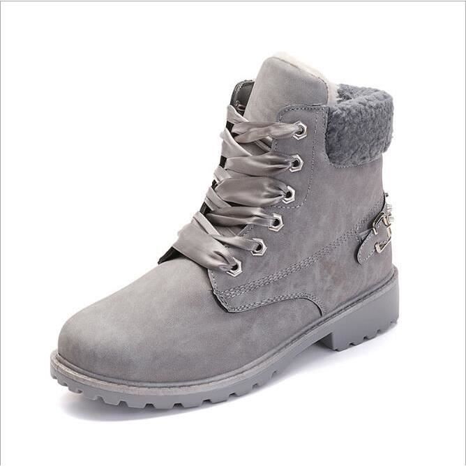 bottes vintage zippées à lacets