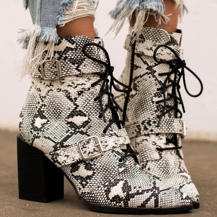 bottines imprime serpent