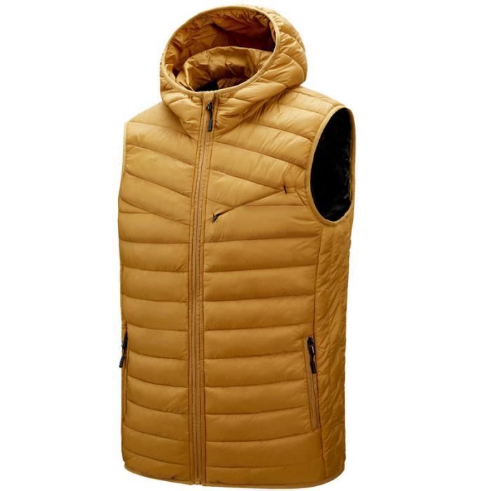 Gilet Sans Manches Homme Matelassé Ultra Léger - Coupe Regular, Avec Capuche Et Fermeture éclair - Pour Sport Ou Quotidien - 6